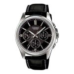 Casio MTP-1375L-1A Black Dial Leather Watch