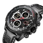 Naviforce NF9197 Quartz Leather Business Watch