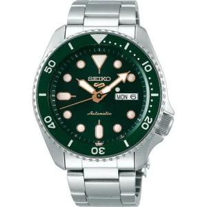 Seiko 5 Sports SRPD63K1 Automatic 42.5mm Green Dial with Rose Gold Accents Watch