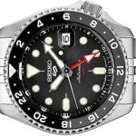 Seiko SSK001K1 GMT Automatic Watch Black and Grey