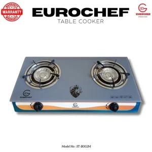 Eurochef ST-B002M 2 Burner Glass Table Top Cooker