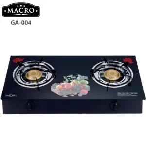 Macro GA-004 2 Burner Glass Table Top Cooker
