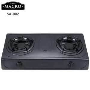 Macro SA-002 2 Burner Black Metallic Table Top Cooker
