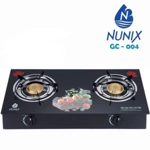 Nunix GC-004 2 Burner Glass Table Top Cooker