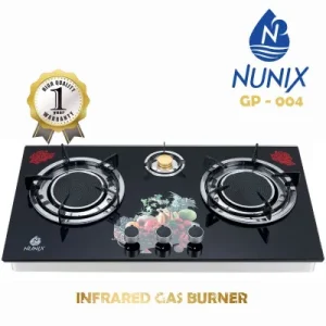 Nunix GP-004 Infrared 3 Burner Table Top Cooker