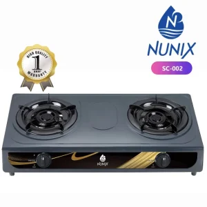 Nunix SC-002 Black 2 Burner Table Top Cooker